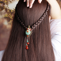 Ancient hair accessories semi-tied hair hairclip edge clip adult red agate clip simple Joker ethnic style lady head jewelry