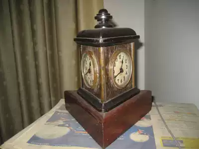 Limited edition Patent numbered antique rare three-sided walking three-tower clock