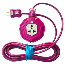 Household wire battery car charging cable extension cord ground tow cord plug cord lamp head cord power cord 15 hole socket wire