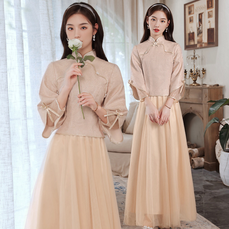 Chinese Bride - Maid Cloth 2023 New Summer Fairy Skindership Sisters dress Chinese Wind Bride Skirts