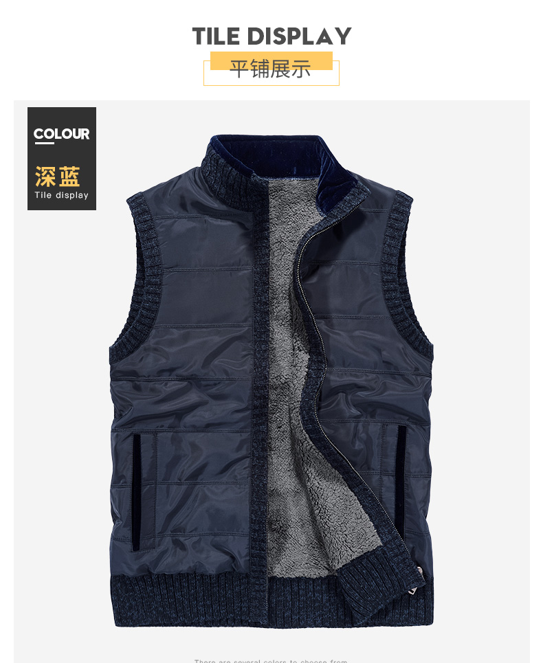 Áo len dệt kim mùa thu đông 2018 không tay nam thanh lịch giản dị cộng với nhung ấm áp áo len nam len xu hướng vest áo len không tay