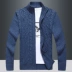 Mùa xuân 2018 áo len nam mới cho nam áo len cổ áo cardigan cổ áo len giản dị đan áo khoác thủy triều áo len cardigan nam Cardigan