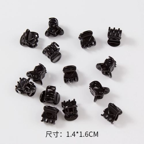 Заколка для волос, челка, черный аксессуар для волос, маленькая заколка-крабик, шпильки для волос