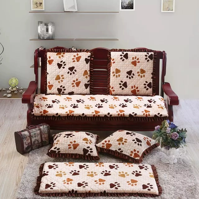 Miễn phí vận chuyển vào mùa thu và mùa đông dày băng ghế dự bị sang trọng bằng gỗ gụ ghế ăn dài ba chỗ ngồi ghế văn phòng ghế sofa đệm tiểu ghế đệm - Ghế đệm / đệm Sofa tấm trải sofa