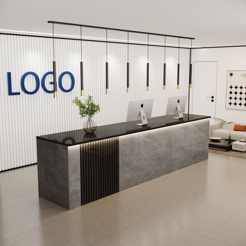Includes Installation of Solid Wood Lacquered Multi-Layer Board Company Reception Desk, Clothing Store Reception Desk, Real Estate Company Cashier Desk Includes Installation of Solid Wood Lacquered Multi-Layer Board Company Reception Desk, Clothing Store Reception Desk, Real Estate Company Cashier Desk