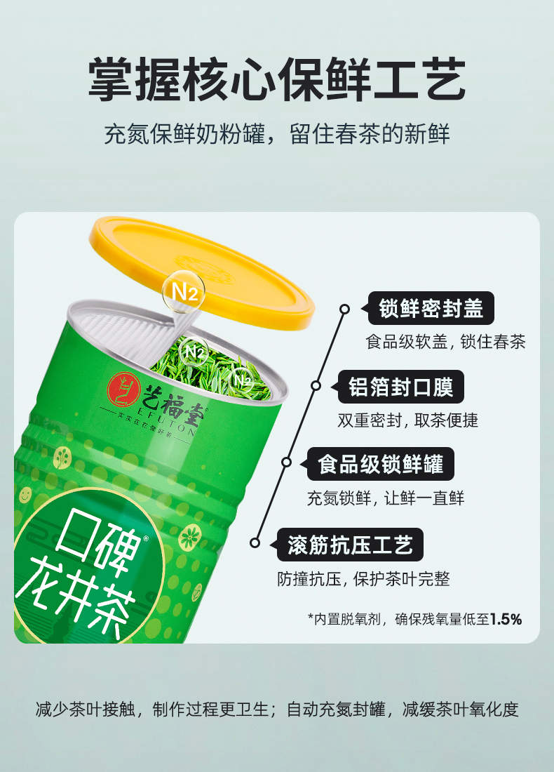 艺福堂 雨前西湖龙井茶 250g 图6