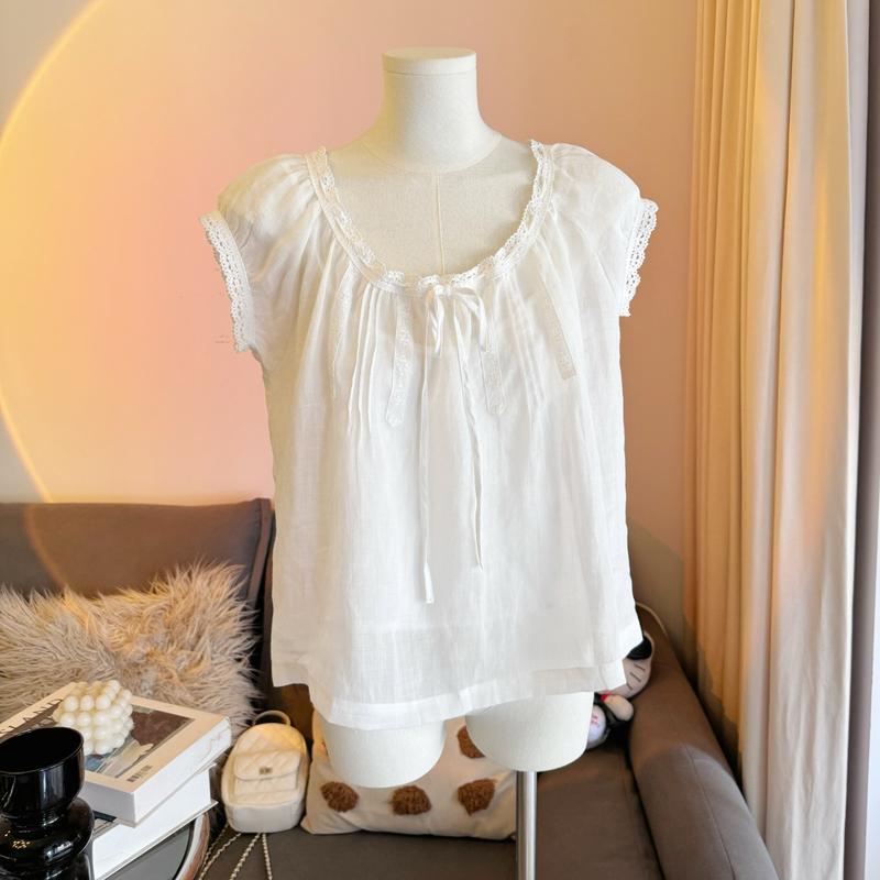 Brave Homestay 25S Ramie Lightweight Shirt Clean and Pure Atmosphere Same Style as Homebodies