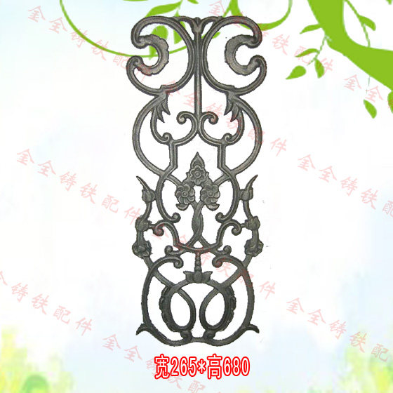 265 * 680 iron art door railing cast flower accessories foundry raw iron material mold forming building material semi-finished product hot pin