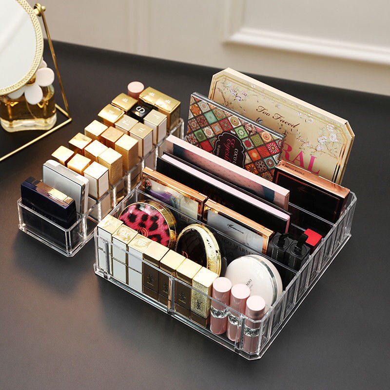 Acrylic Blush Red Eye Shadow Containing Box Transparent Mouth Red Containing Box Korea Trial Bag Desktop Finishing Box
