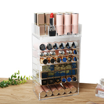High-end acrylic multilayer mouth red containing shelf box anti-dust color makeup display containing shelf lip color display shelf
