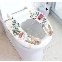 Toilet stickers creative cute rabbit toilet seat cushion simple hook-and-loop toilet toilet toilet seat decoration cushion