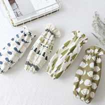 Cotton and linen sleeve four seasons anti-fouling sleeve anti-dirty kitchen sleeve female household cleaning set headscarf sleeve