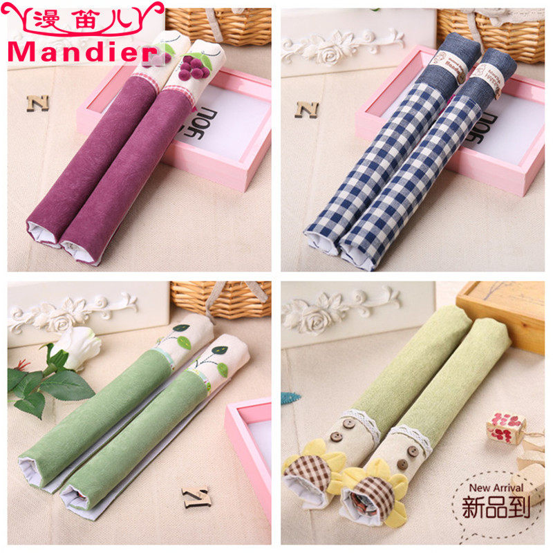 Mandier thickened fabric gloves extended pull gloves imitation electrostatic refrigerator double door multi-door refrigerator gloves