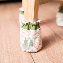Cotton and linen padded fabric garden table foot cover mute table and chair foot pad durable protective pad chair foot cover