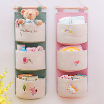 Wall hanging multi-layer large thick storage bag small fresh storage bag wall hanging door rear fabric storage bag