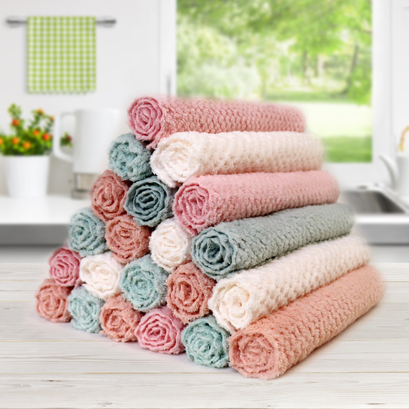 Kitchen products dishwashing cloth wipe table wiped wiped wiped to thick housework washing towels without oil without hair cleaning artifacts