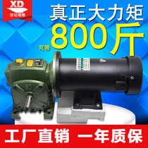 220V permanent magnet DC gear motor 500W worm gear motor speed control controllable large torque motor