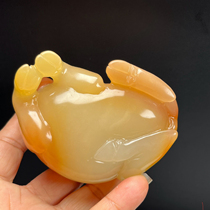 Ruihuang Cui Natural Jade Yunnan Huanglong Jade Fine Jewelry Turning the World Around Ornament Soaring with Certificate