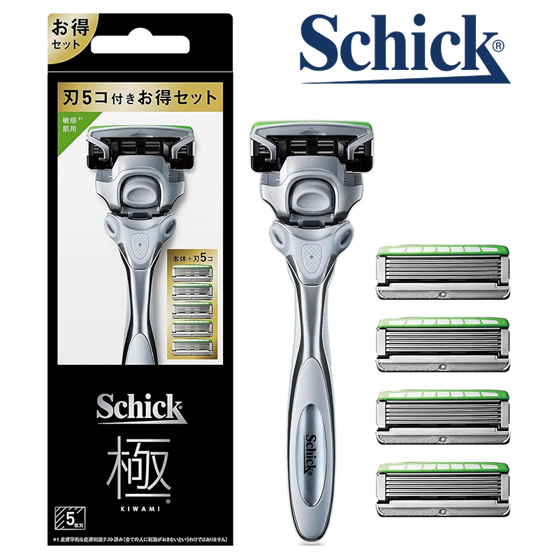 Japanese Purchase of Schick Comfort Razor Kiwami Men's 5-Blade Razor Manual Shaving Razor