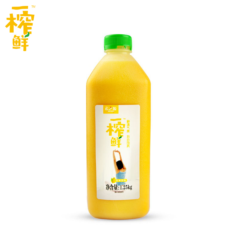 Xizhiyuan a fresh 1 25kg * 6 bottles of corn juice mung bean juice whole grains fruit and vegetable juice beverage free of mail