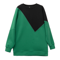Plus size womens spring new style 2023 new simple high-end light luxury belly covering crotch tops sweatshirts for fat mm