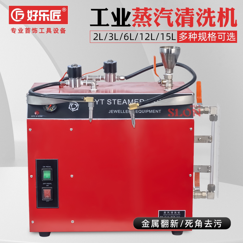 Jewelry Steam Cleaning Machine, High-Temperature Gold and Silver Jewelry Cleaning Machine, Dual-Head High-Pressure Small Commercial Industrial-Grade Steam Machine