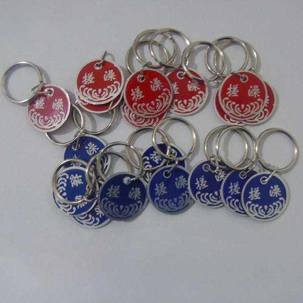 Aluminum alloy rubbing card number plate bathing card sauna number plate number plate hand holding the card bathing card