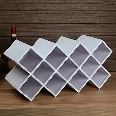 Wooden wine rack ornaments creative modern simple household wine rack storage rack European wine cabinet grid