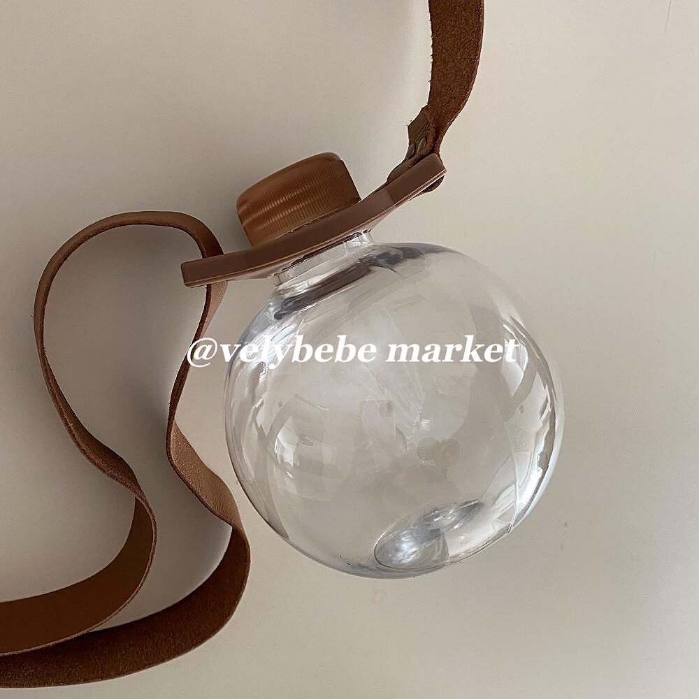 velybebe market spot Korean ins blogger homemade children's light bulb water bottle cowhide cup with portable