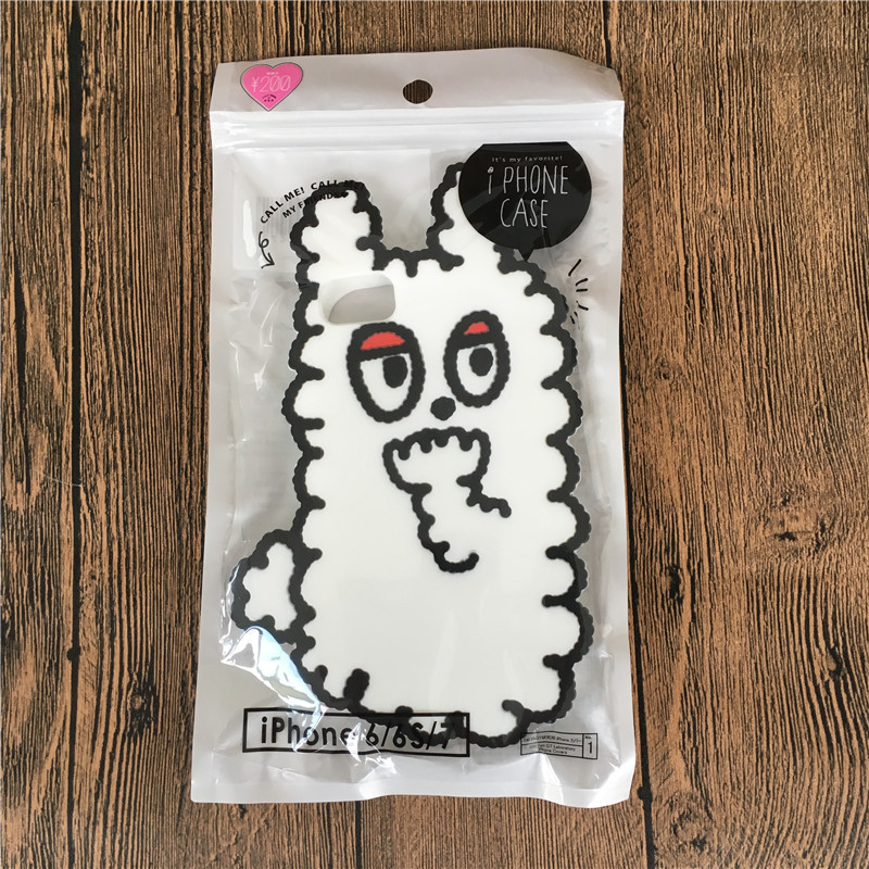 Cartoon silicone phone protective shell anti-fall application iphone6 6S 7 Japanese big innovation DAISO