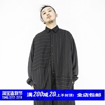STREAMLET CHEN OVERSIZE SHIRT SMOOTH MISALIGNED STITCHING DESIGN HANGING LOOSE SHIRT
