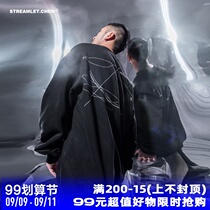 STREAMLET CHEN:OVERSIZE SWEATER mirroring claims graphic solid color loose SWEATER