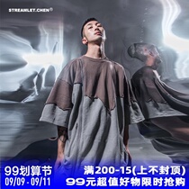 STREAMLET CHEN:MELTS OVERSIZE TEE against called dissolution design loose short sleeve t-shirt