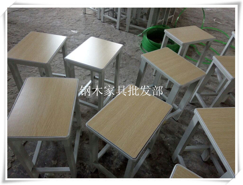 Steel Wood Clad Plate Small Square Bench Soft Bag Stool Workshop Workstool Factory Running Water Stool Dorm Stool Office Bench Training Stool-Taobao