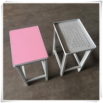 Customized steel wood iron small square stool factory staff stool assembly line operation stool Iron Square stool steel wooden stool