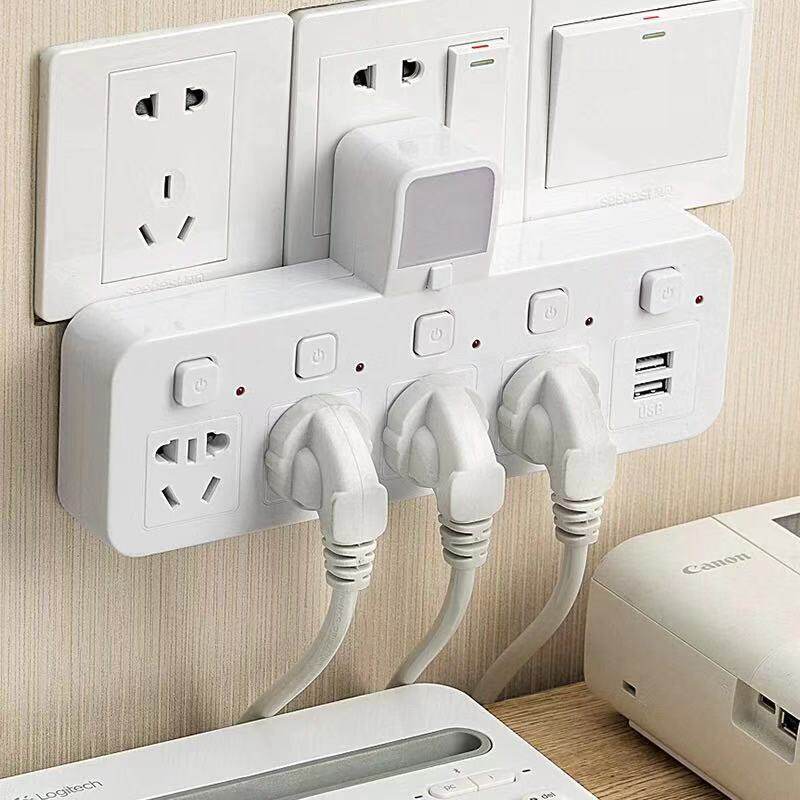 Wireless socket converter plug multi-function one-pin plug with USB switch small night lamp socket plug