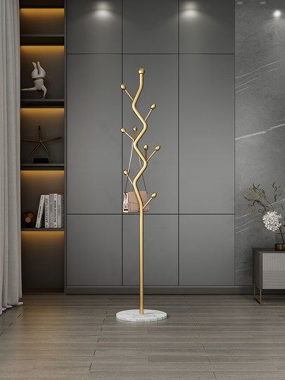 Italian-Style Light Luxury Coat Rack, Floor-Standing Bedroom Bedside Clothes Organizer, Simple Home Storage Clothes Rack