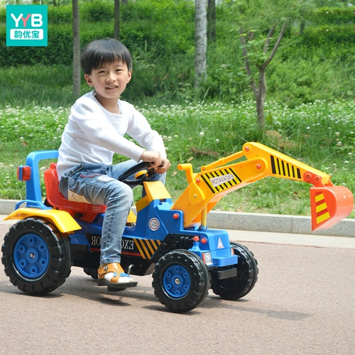 韵优宝 Большая игрушка, электрический экскаватор с сидением, игрушечная машина для мальчиков