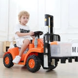 Детский вилочный погрузчик, игрушечная машина с сидением, большой электрический электромобиль для мальчиков на четырех колесах