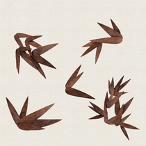 New Chinese Zen decorative painting tea house hanging painting physical painting iron bamboo mural sofa background wall painting model room