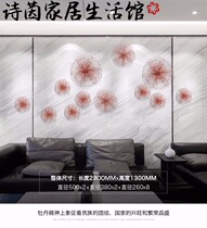 Pastoral restaurant wall decoration pendant creative living room wall hanging iron wall decoration three-dimensional wall decoration flower