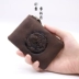 Vintage da lộn da nhỏ ví nhỏ túi chìa khóa mini coin ví nữ nhỏ coin túi lưu trữ thẻ gói thủy triều nam ví cầm tay Ví tiền