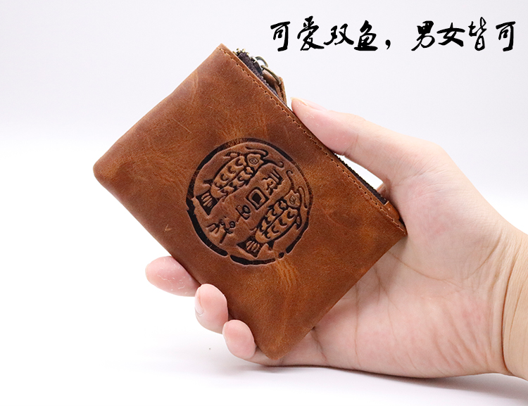 Vintage da lộn da nhỏ ví nhỏ túi chìa khóa mini coin ví nữ nhỏ coin túi lưu trữ thẻ gói thủy triều nam ví đẹp