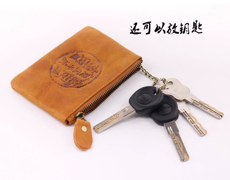 Vintage da lộn da nhỏ ví nhỏ túi chìa khóa mini coin ví nữ nhỏ coin túi lưu trữ thẻ gói thủy triều nam ví cầm tay
