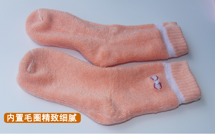 Vớ nữ mùa thu và mùa đông vớ cotton dày Tất nữ vớ mùa đông terry khăn vớ vớ cotton ấm vớ vớ nữ vớ cổ cao