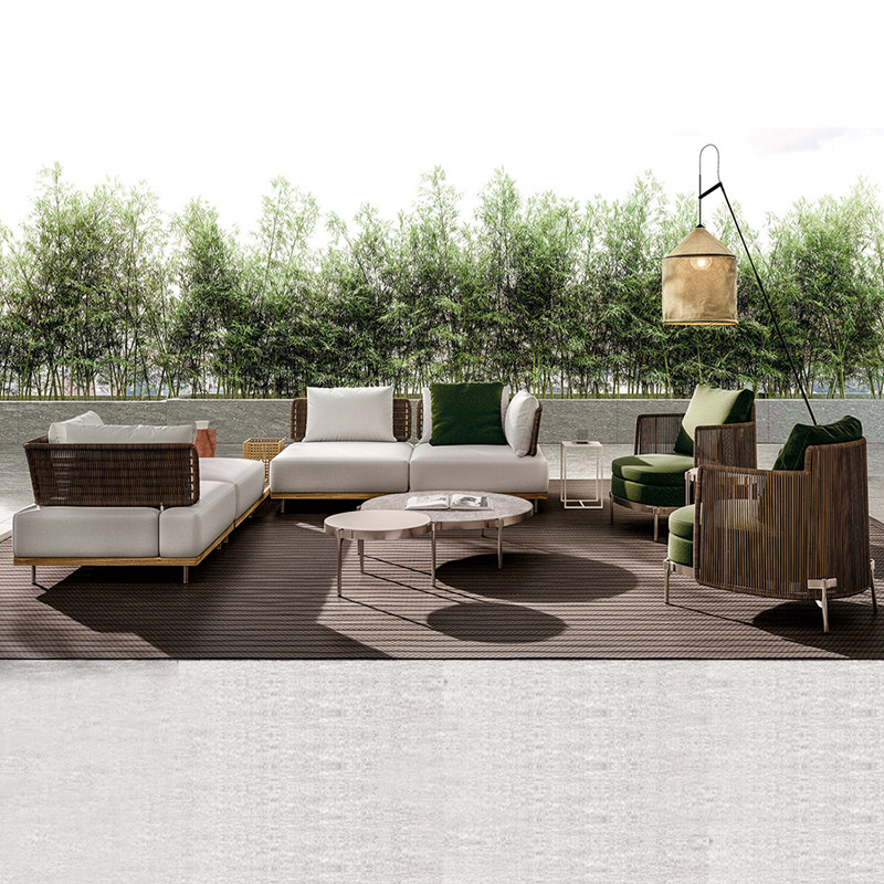 户外柚木藤编沙发组合如何选：2025消费升级趋势解读