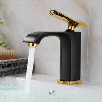 Wen Jie Nordic American Black Bronze European Hot and Cold Basin Retro Faucet Washing Basin Black White All Copper