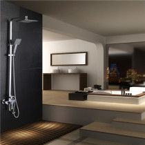 Wenjie Nordic toilet shower set full copper shower nozzle large top spray bath home