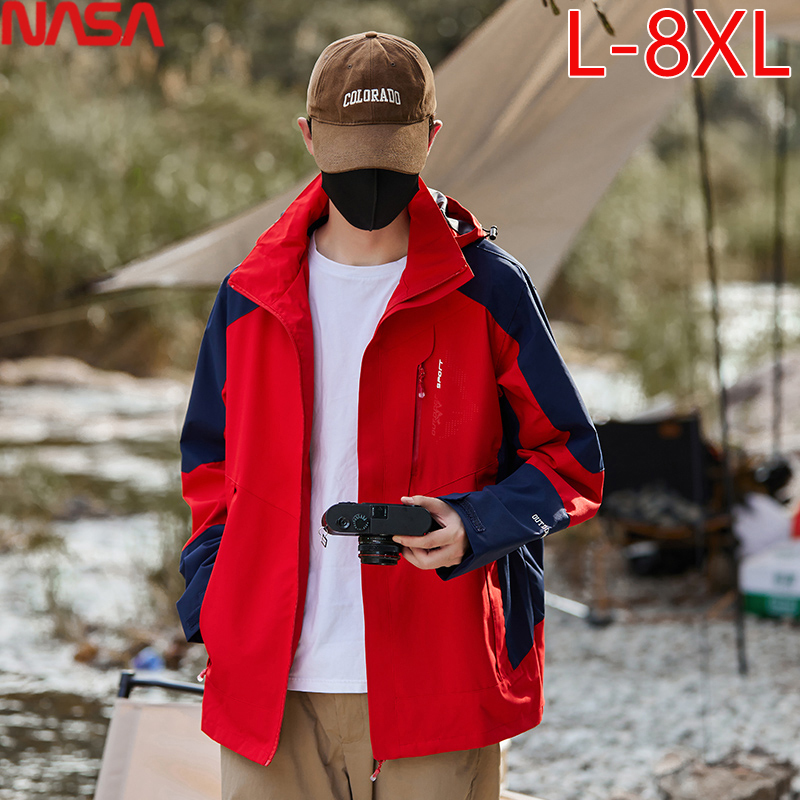 Nasa Plus-Size Oversized Jacket Men's Thin Single-Layer Large Size Jacket Youth Trendy Big Guy 8XL6