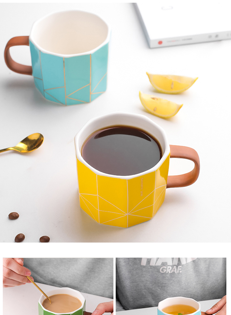 Sichuan island house contracted creative move trend ceramic cup coffee cup keller Nordic ins picking cups of water